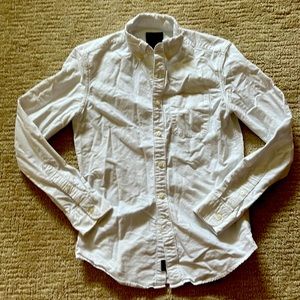 American Eagle button down white shirt